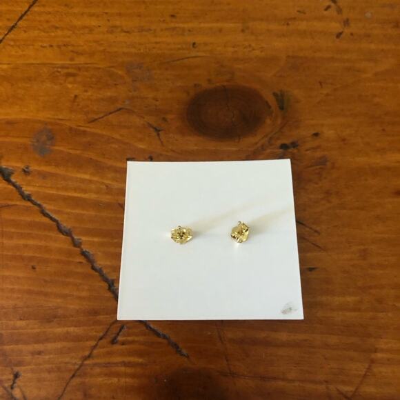 JAXKELLY NIP Amazonite Stone White CZ Moon Drop Sterling Silver Posts Earrings - Picture 5 of 9